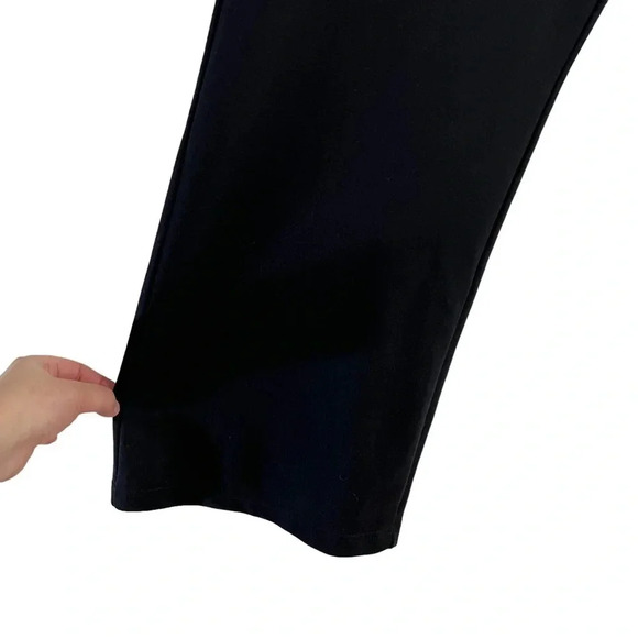 Roamans Black Loungewear Pants 24W Plus Size Black Bootcut Pull On Stretch Basic - Picture 5 of 6